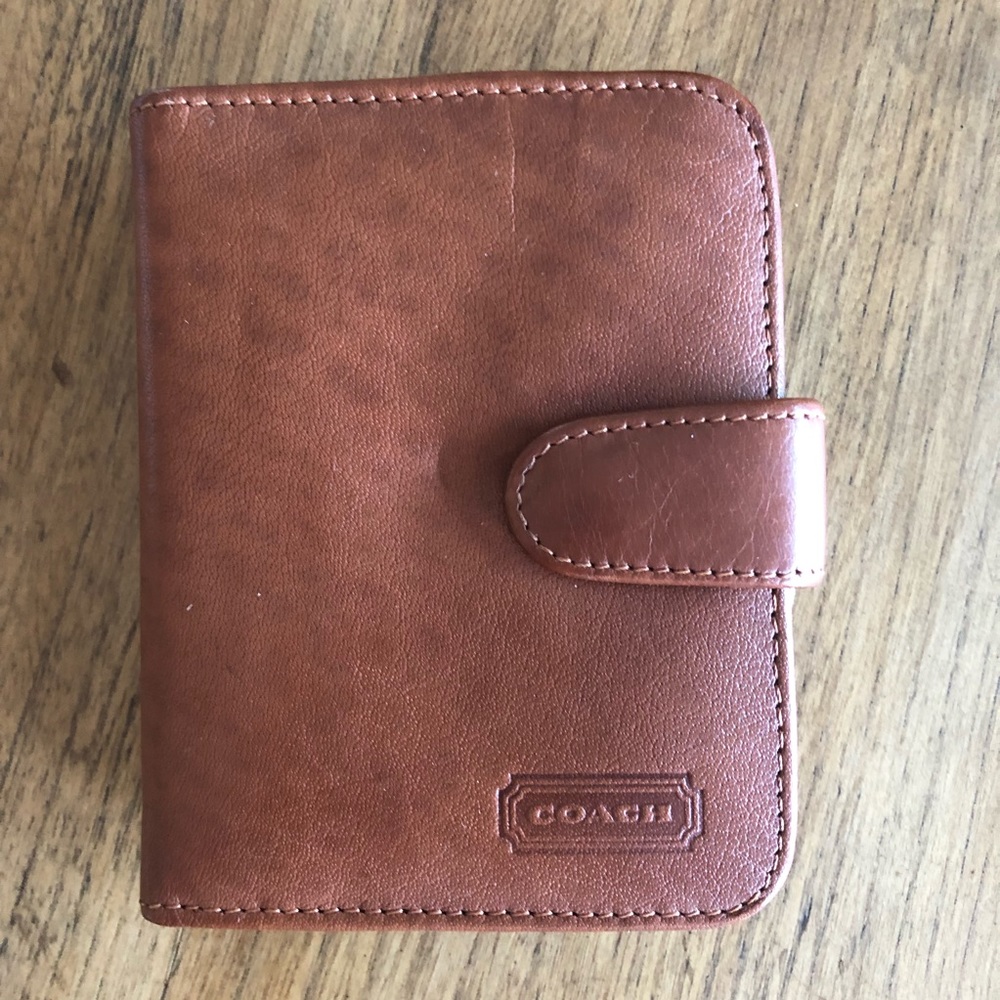 Coach Leather Wallet British Tan